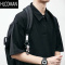 HLCOMAN美式工装夏季polo衫男港风潮牌日系复古翻领上衣休闲宽松短袖T恤