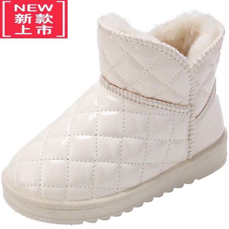 可莉允儿童雪地靴2022冬季新款加绒加厚棉靴保暖棉鞋男女童软底防滑短靴图片