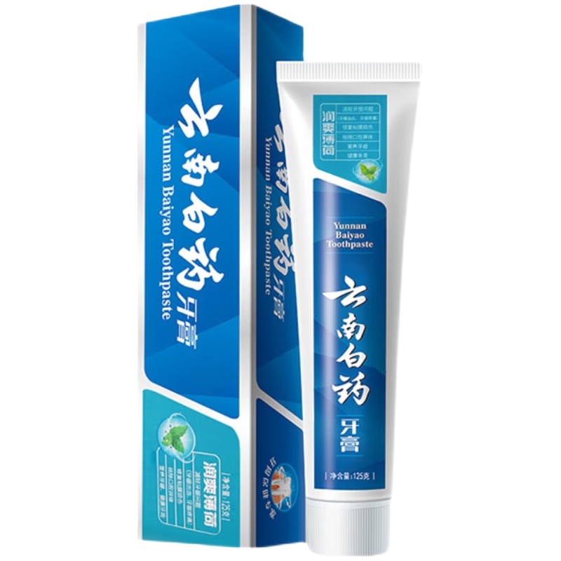 云南白药云南白药牙膏 润爽薄荷125g125g高清大图