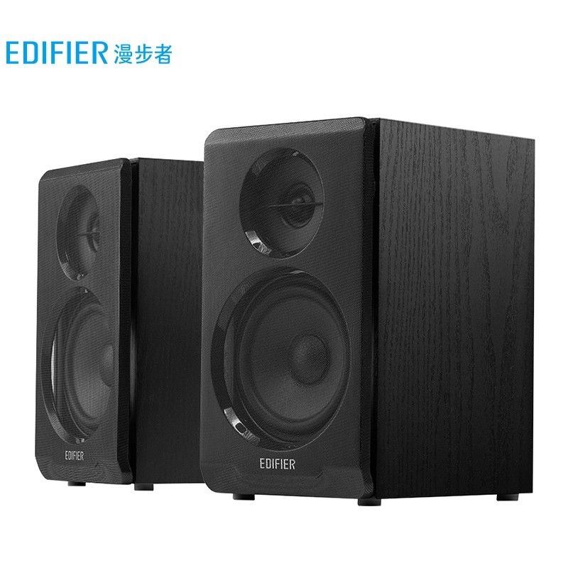 漫步者（EDIFIER）R33BT 2.0声道 木质多媒体音响音箱 笔记本电脑音响 蓝牙音箱 黑色