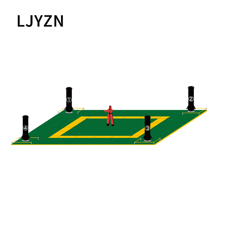 LJYZN-C1563不倒翁搏击格斗训练考核系统智能格斗机器人连贯考核感应款智能格斗基本功训练考评系统腿法肘法考核高清大图