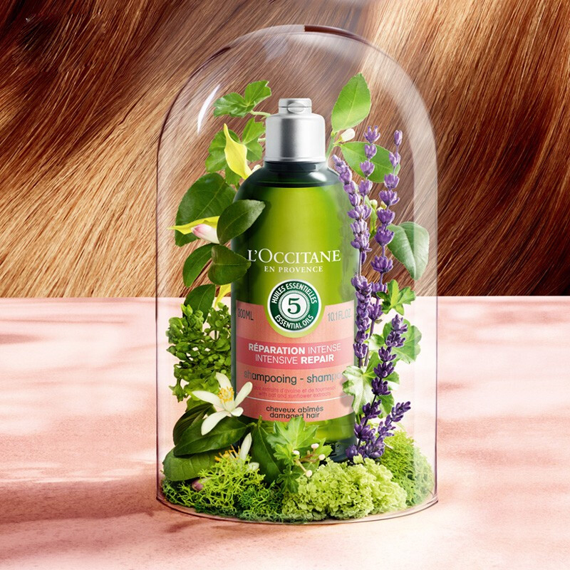 欧舒丹loccitane草本修护洗发水300ml丰盈蓬松改善毛躁男女士洗头膏