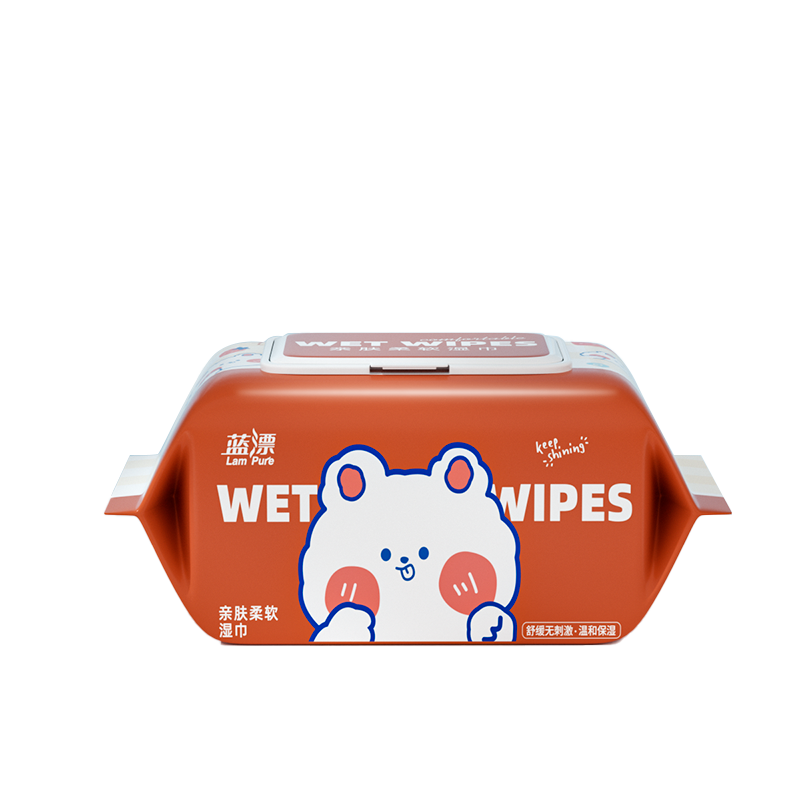 蓝漂(Lampure)萌宠系列袋盖湿巾1包80抽大包装LP-45435-1