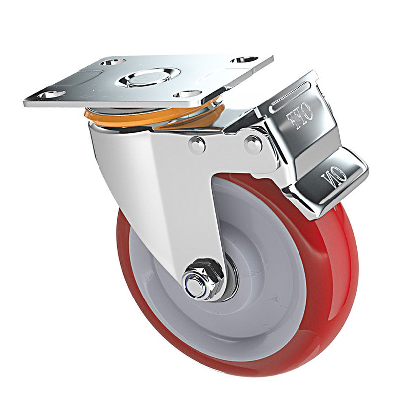 鑫睿辉 聚氨酯刹车轮 3寸 个高清大图