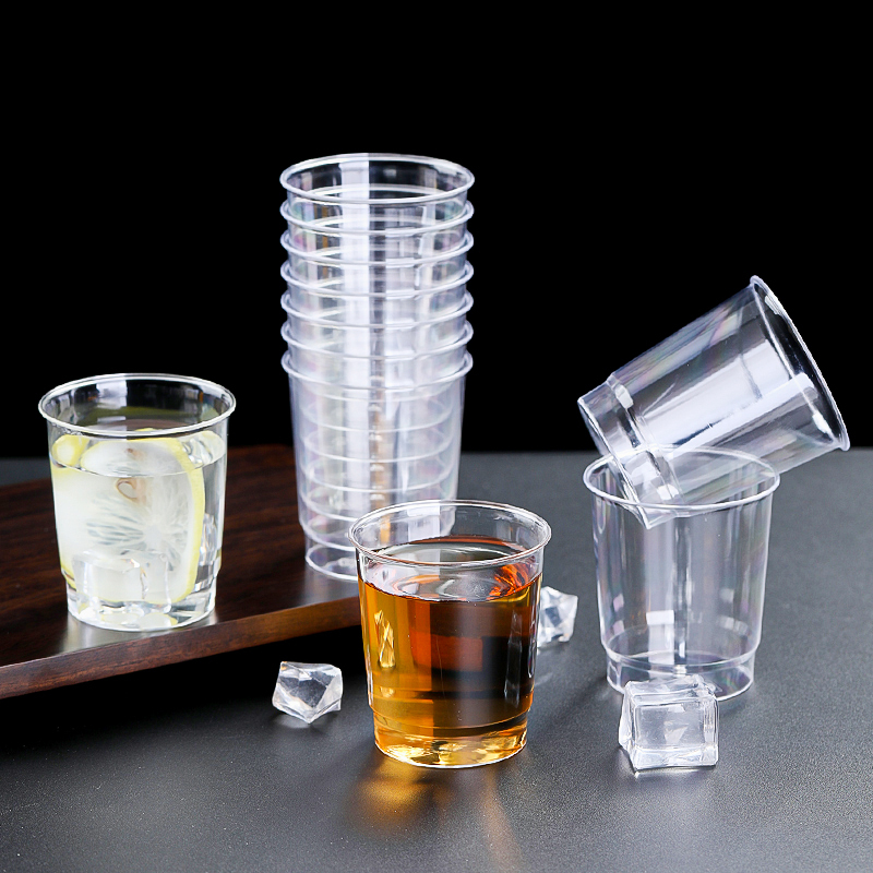 MULTIPOTENT一次性饮水杯茶杯磨砂透明杯110ML纤巧杯120个佳胜雅系列(8219)