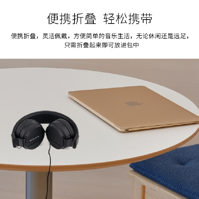 纽曼有线耳机T12 升级版 头戴式手机笔记本电脑电竞游戏专用耳机可拉伸舒适透气带麦降噪2023新款一键线控高清大图