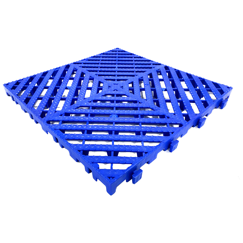 臻远 ZY3121310地格栅塑料拼接地板垫网格垫板 蓝色高清大图