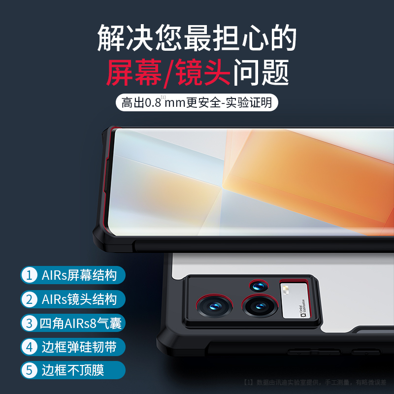 讯迪iqoo8手机壳iqoo8pro保护套新款vivo iqoo8全包气囊防摔男icoo8外壳硅胶iqoo7透明iq00