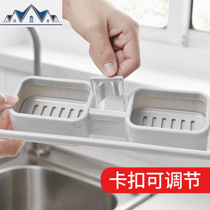水龙头置物架厨房水抹布沥水架洗碗布挂篮家用品创意水池收纳架 三维工匠高清大图