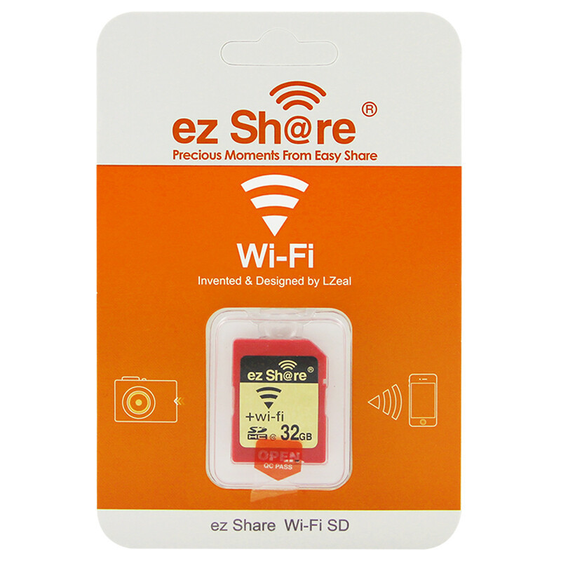 易享派( ez Share) wifi 无线sd卡数码相机内存卡高速存储SD大卡WiFi相机存储卡 32GB-三代一体卡
