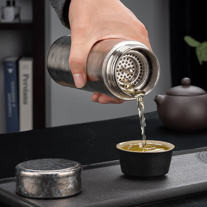 希诺(HEENOOR)纯钛保温杯450ml-XN-T336高清大图