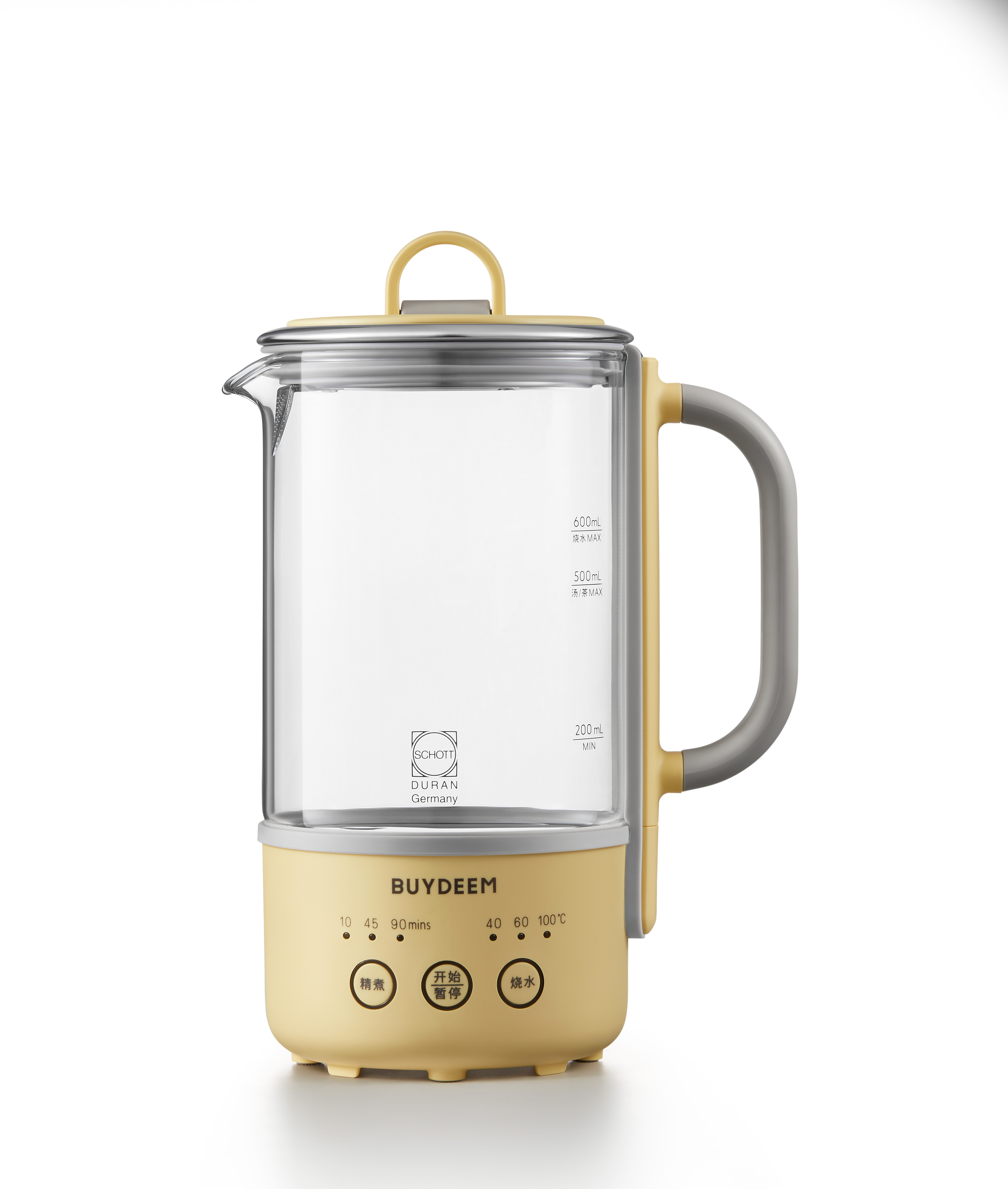 北鼎(buydeem)养生壶k31f家用多功能迷你旅行便携式保温壶0.6l 小鹅黄