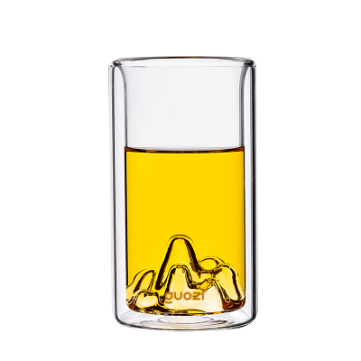 果兹GZ-S61山自在·双层玻璃口杯225ml 无色透明