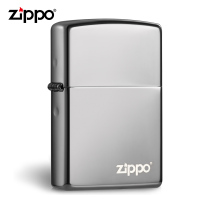 ZIPPO 打火机防风 芝宝原装正版黑色黑冰标志150ZL煤油火机刻字经典父亲节礼物 铜机