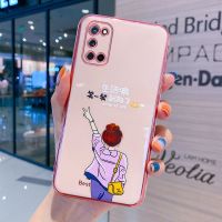 OPPOReno5手机壳女Reno5Pro镜头全包防摔5G斜跨绳Reno5K可爱软壳 女孩背影[粉色]单壳 OPPO[R