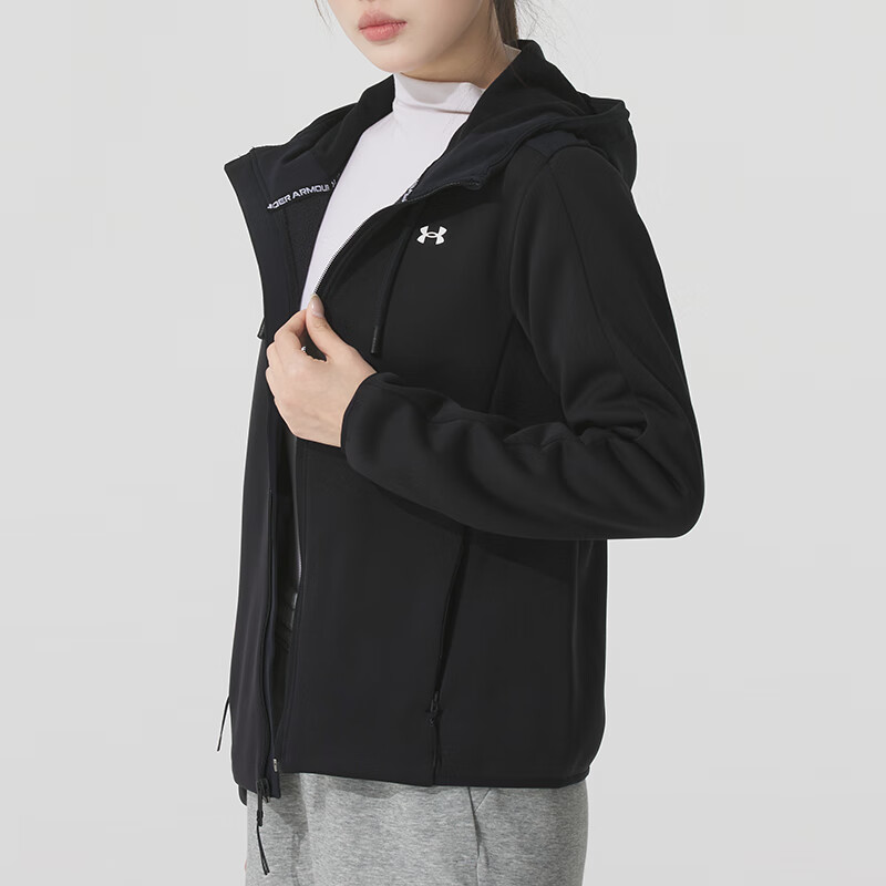 安德玛(Under Armour)女装新款户外舒适夹克简约透气外套 1378850-002 ZP高清大图