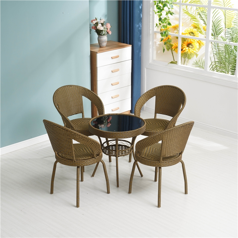藤椅三件套迪玛森阳台小桌椅小茶几现代简约户外腾编椅庭院休闲仿藤