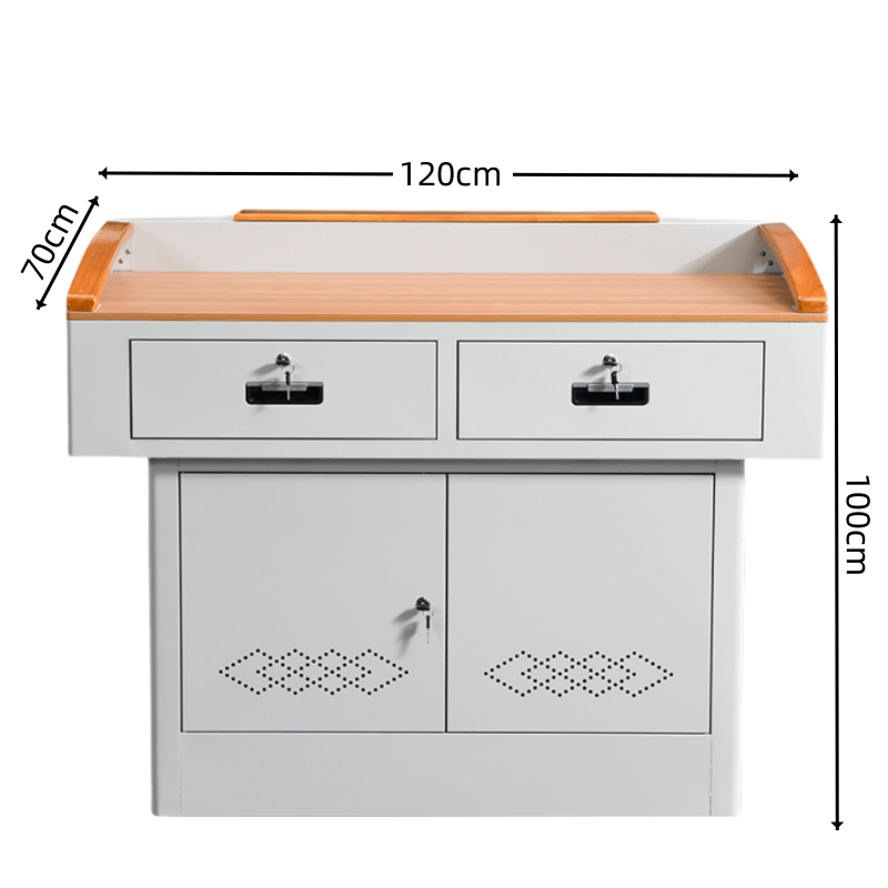 豫龙都多媒体讲台木面张高清大图