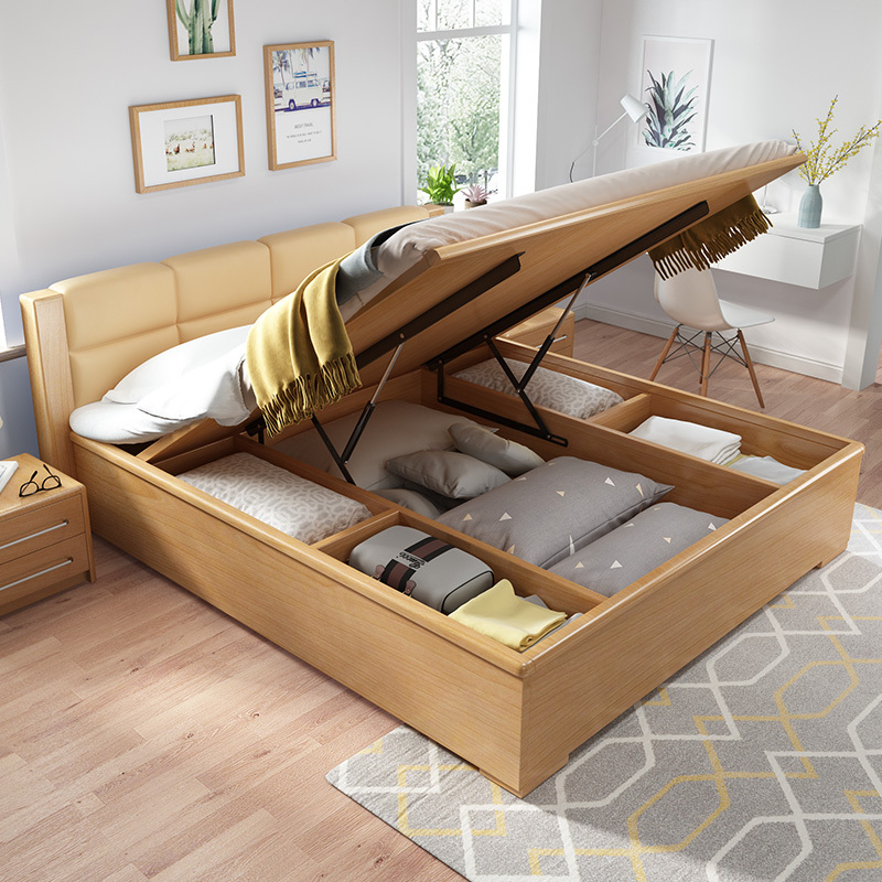 【a家家具床y3a0107】 a家家具 床 简约现代 双人床 实木床 木质床