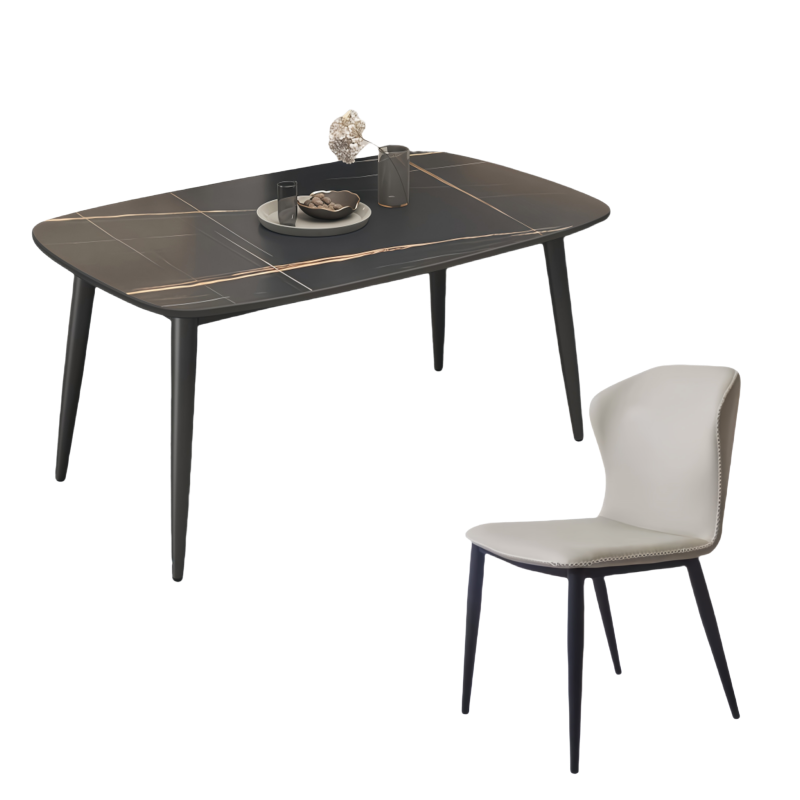 芙首泰岩板餐桌椅1600*900*750mm(1桌2椅)套高清大图