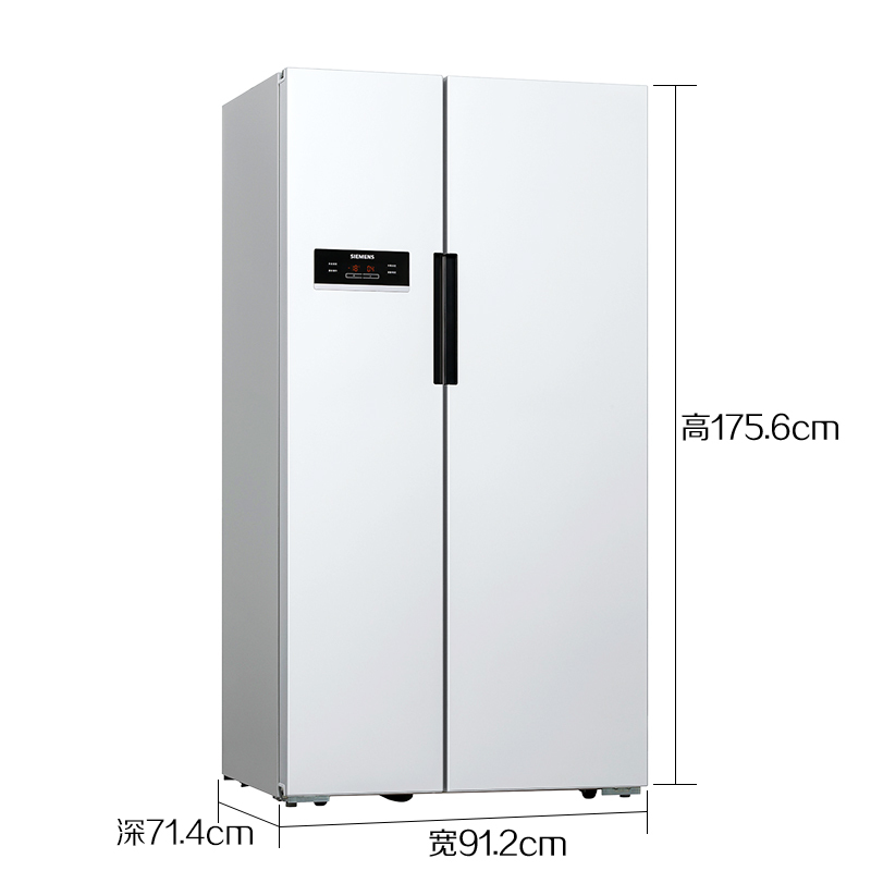 西门子(SIEMENS) KA92NV02TI 610升 变频风冷无霜 独立双循环 LED显示 对开门冰箱(白色)