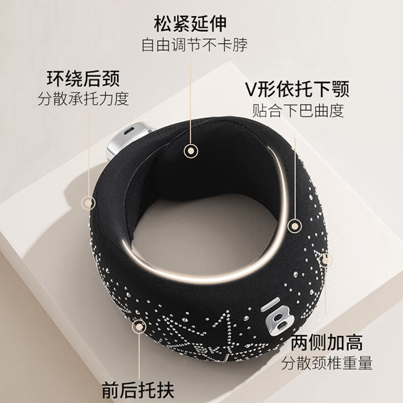 BKT护颈脖套U型枕护颈枕记忆绵便携护脖枕标准版(颜色随机)