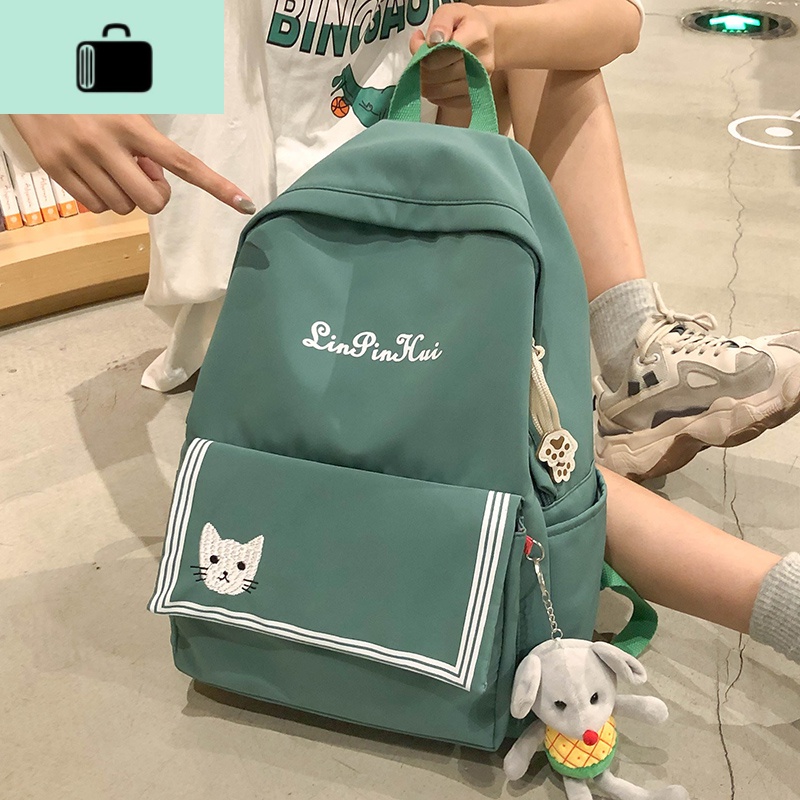 初中生书包女韩版高中学生小清新可爱ins风少女百搭大学生双肩包NEWLAKE高清大图