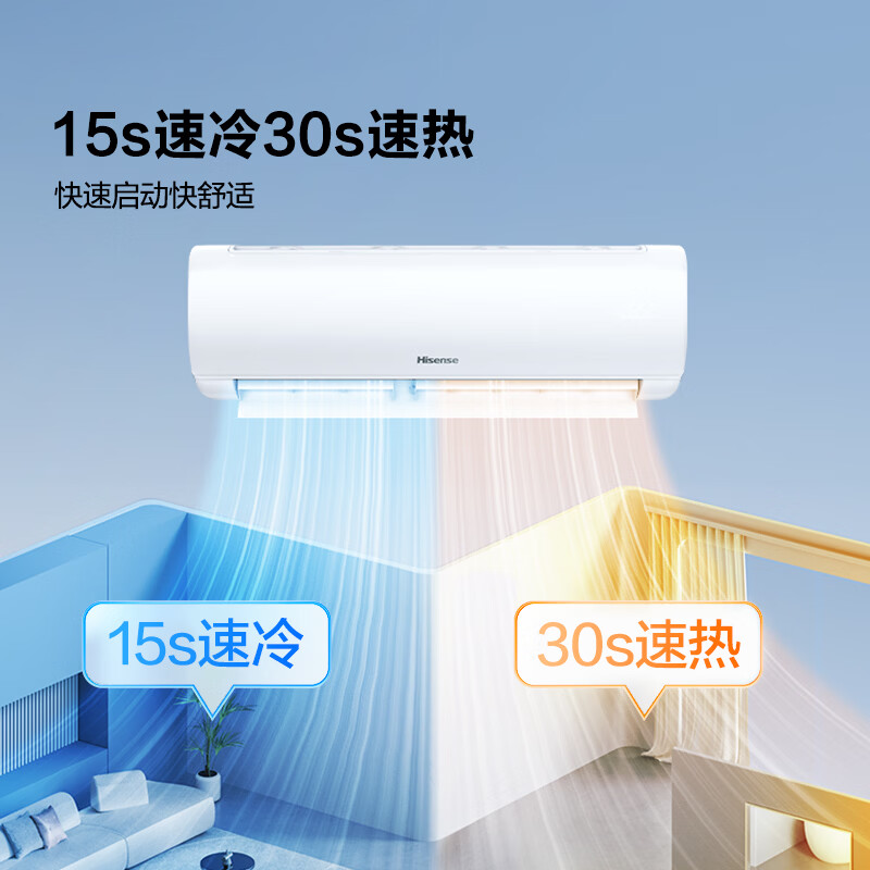 海信(Hisense)大1.5匹 新一级能效空调挂机 大风量变频快速冷暖客厅卧室空调挂机KFR-35GW/E290-X1高清大图