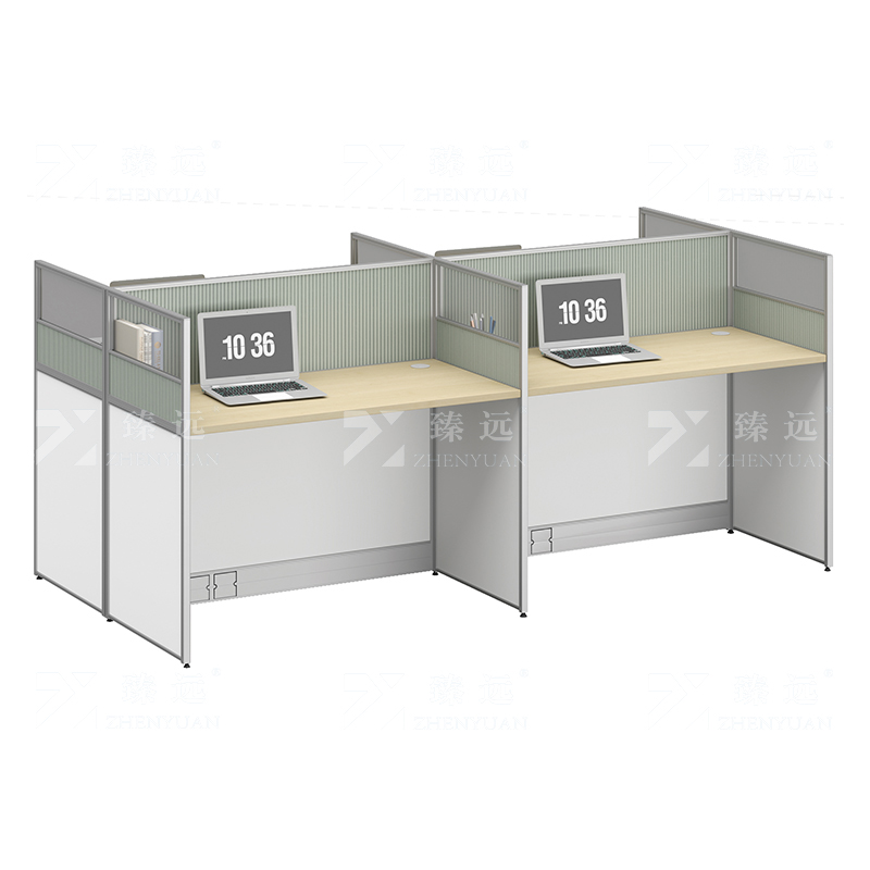 臻远ZYGW-074 职员桌办公桌屏风工作卡位 对坐四人位
