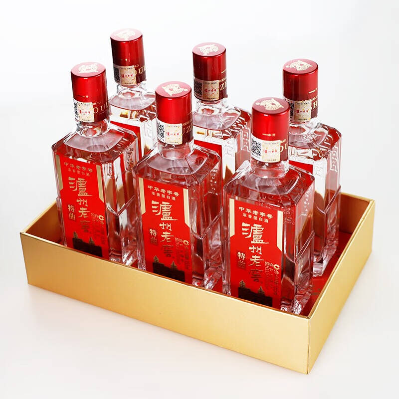 泸州老窖老字号特曲 52度165ml *6瓶 三两三小酒 浓香型 新老版本年份随机