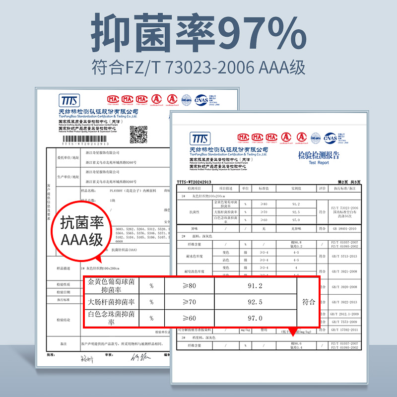 花花公子男士内裤男孩纯棉拳击短裤2025新的抗菌拳击短裤D内高清大图