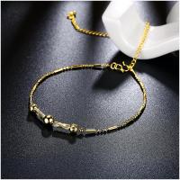 A053-A Women 18K yellow gold anklet jewelry 镀黄金色女脚链潮