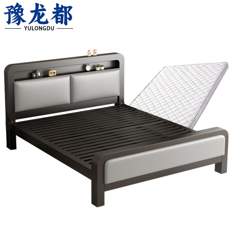 豫龙都床+床垫1.8m张