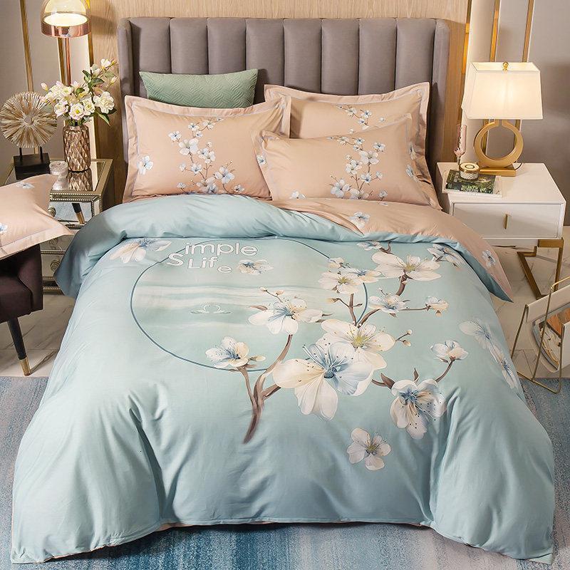 美帮汇四件套全棉全棉床单被套学生宿舍三件套单双人床上用品被罩套件