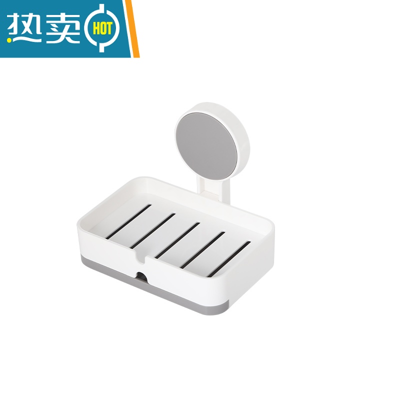 敬平FaSoLa肥皂盒壁挂式香皂盒沥水免打孔皂盒家用浴室墙上香皂置物架 双层肥皂盒*2[送起泡网2个]高清大图