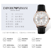 安普里奥·阿玛尼(Emporio Armani)男表 瑞表蓝宝石镜面日期显示男士石英腕表RENATO系列ARS5000