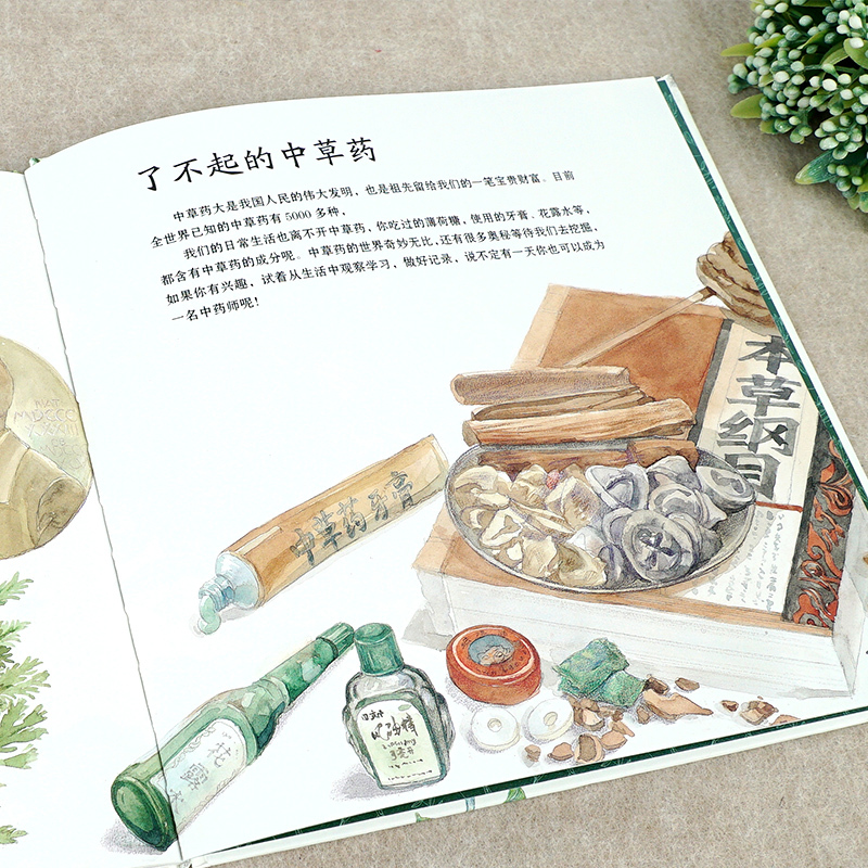 [精装硬壳 益智百科]噢!中国茶 [正版]噢!中草药绘本二年级阅读张祖庆说百班千人植物科普暑假课外读物小学生2年级学期上