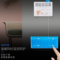 奥克斯(AUX)取暖器对流式暖风机家用电暖器节能浴室防水壁挂电暖气静音 桔色印花（五窗）