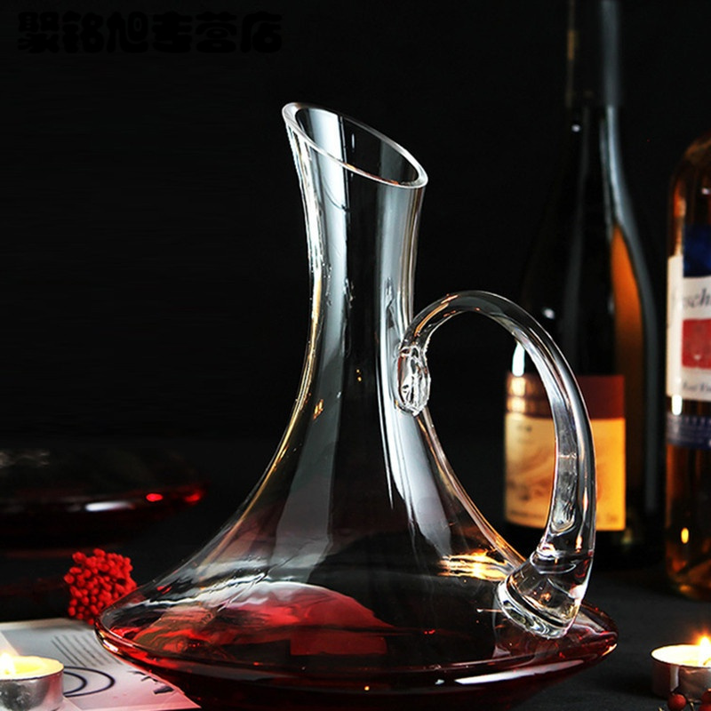 无铅水晶玻璃分酒器红酒醒酒器葡萄酒欧式酒壶家用酒具-葫芦带把/500ml