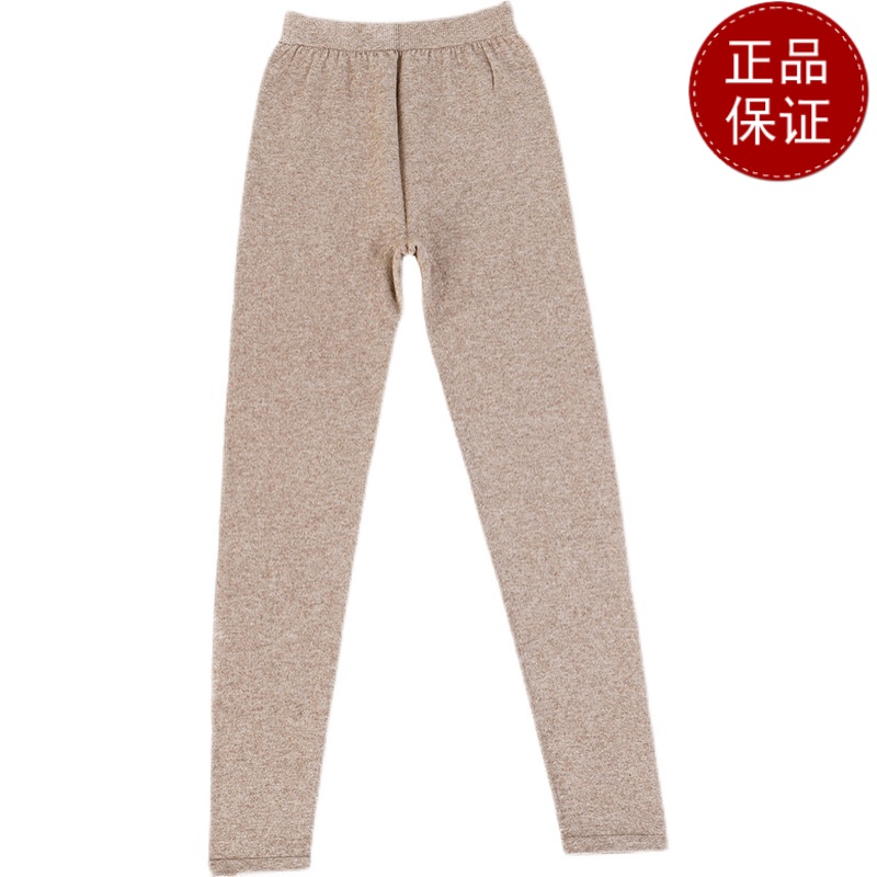 免费试穿 牧绒多斯保暖裤女内穿男士羊绒裤纯色本命年羊毛裤女薄款线裤春秋毛裤打底护膝打底裤春秋绒裤毛裤羊绒裤中老年人冬高清大图