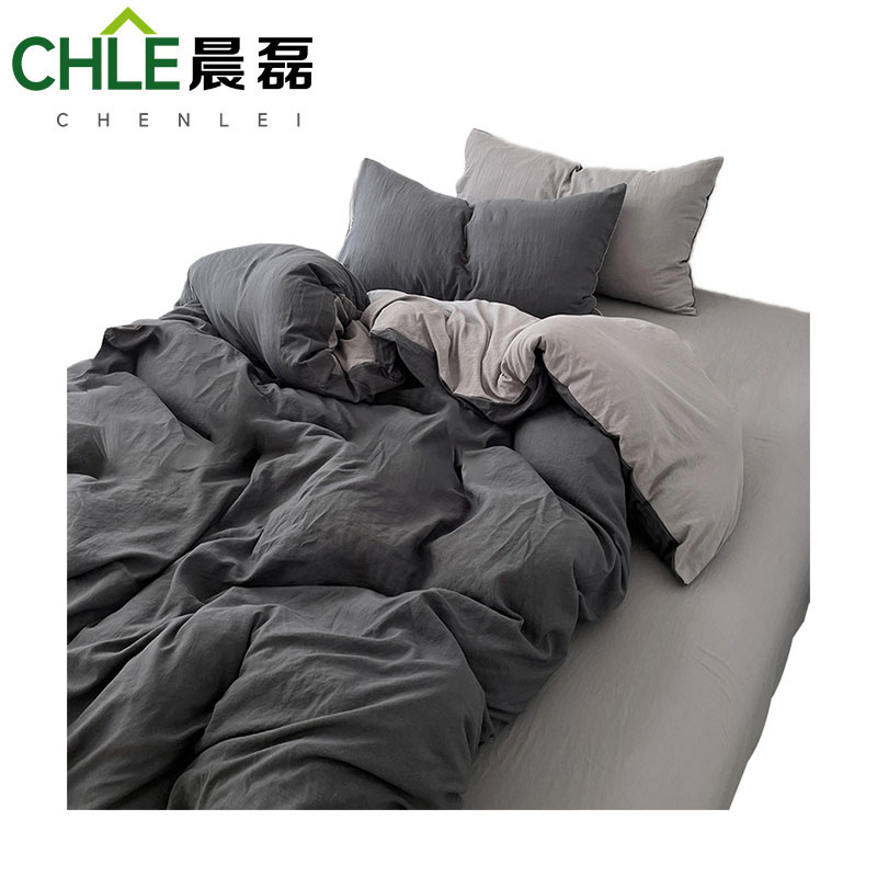 晨磊 四件套 220*240cm(深浅灰) 套高清大图