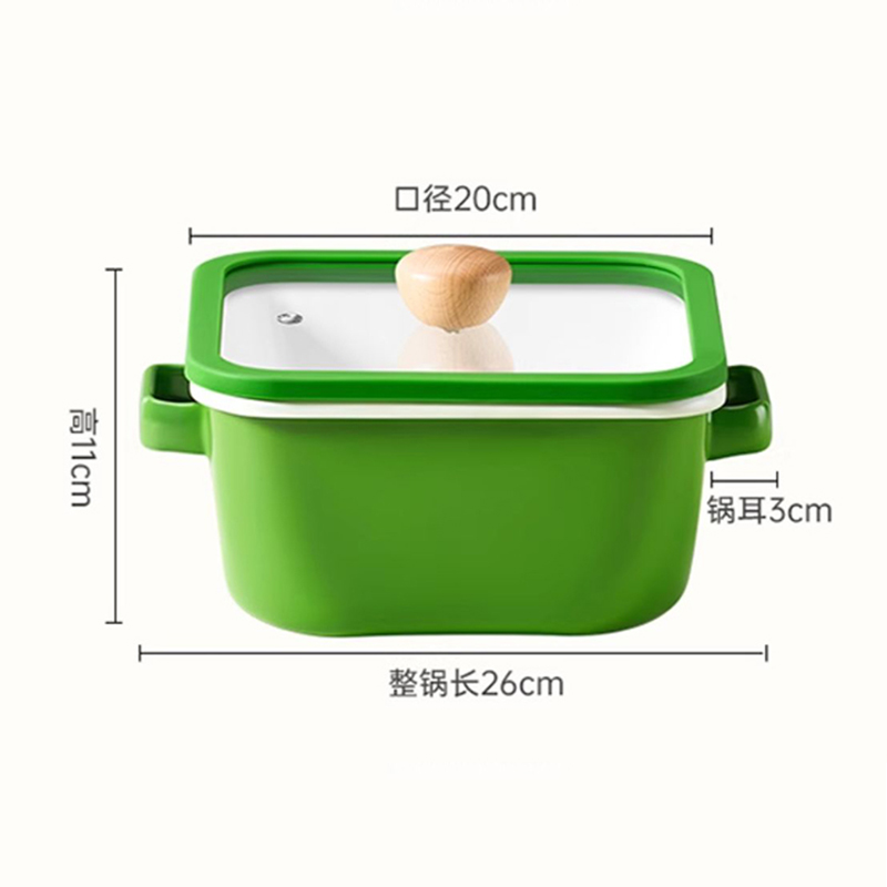 炊大皇日式珐琅方型汤锅20cm CK73433.高清大图