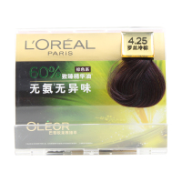 欧莱雅(LOREAL)臻萃精华油染发霜 4.25 罗兰冷棕(植萃精华油 无氨水遮盖白发 花香型)