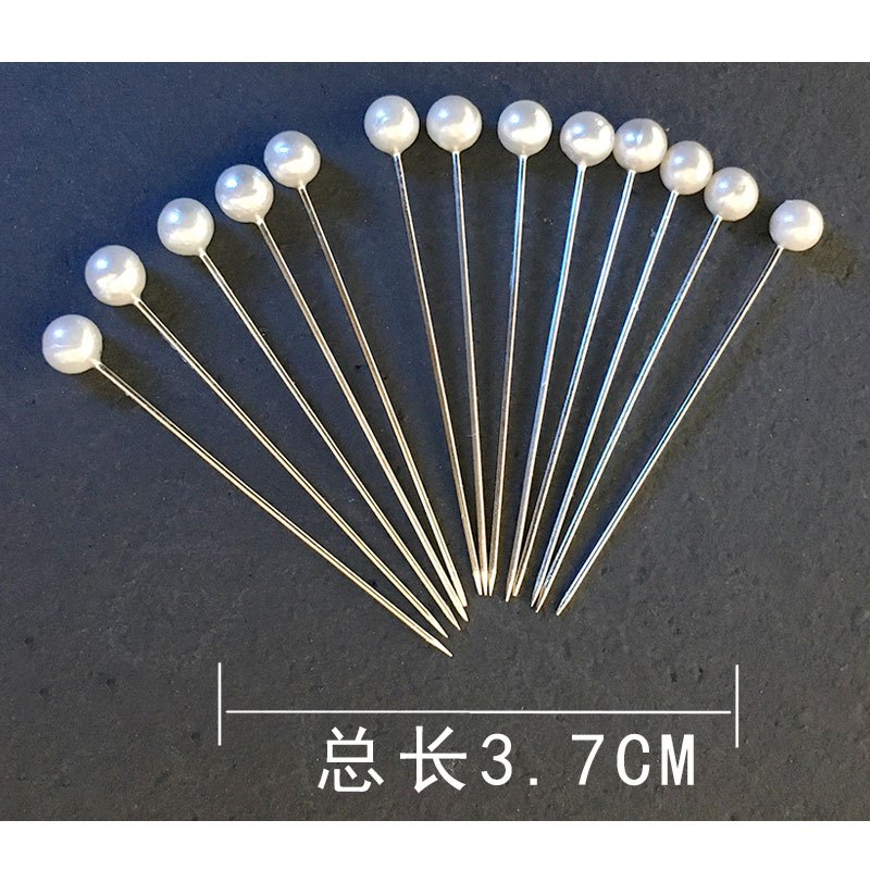 得力3.7cm珍珠针大头针画diy手工插画 固定针500枚