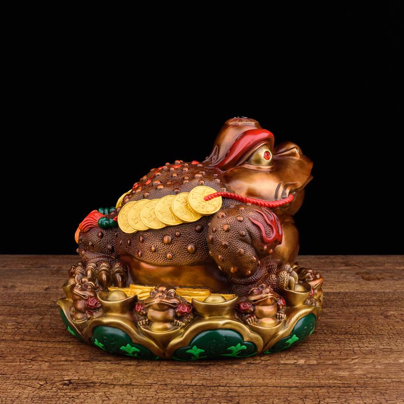 家柏饰(CORATED)金蟾摆件 金蟾摆件大号三脚金蟾蜍蟾收银台彩铜高清大图