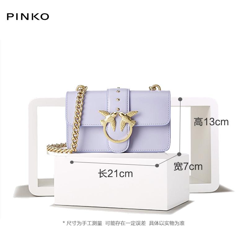 【直营】品高(PINKO)MINI LOVE系列 真皮搭扣燕子包链条包单肩包斜挎包 女包