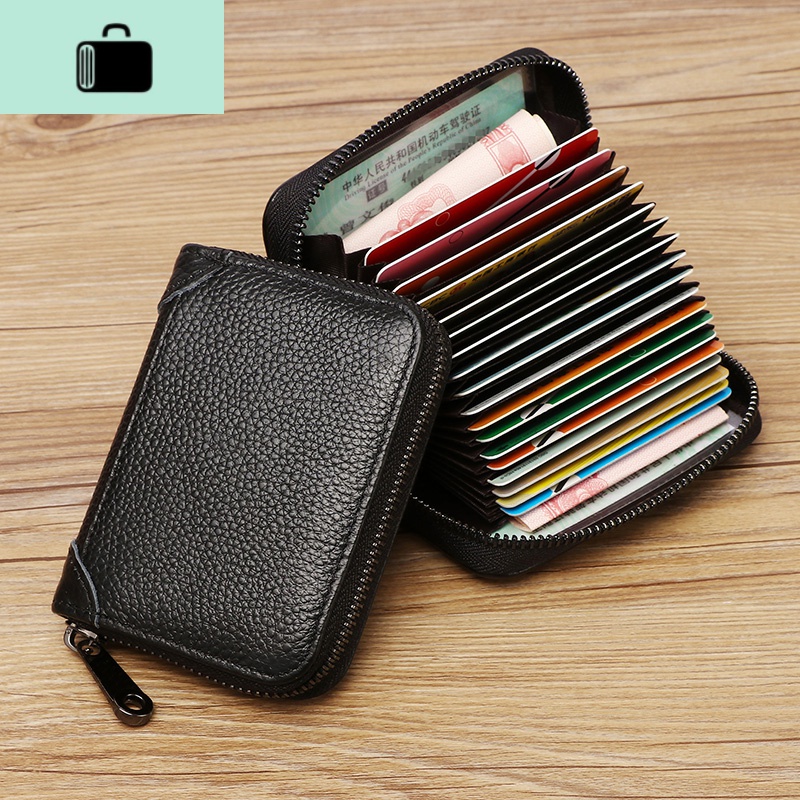 卡包大容量简约男士皮多卡位位防消磁小拉链包卡片包卡夹女NEW LAKE女士钱包/卡包高清大图