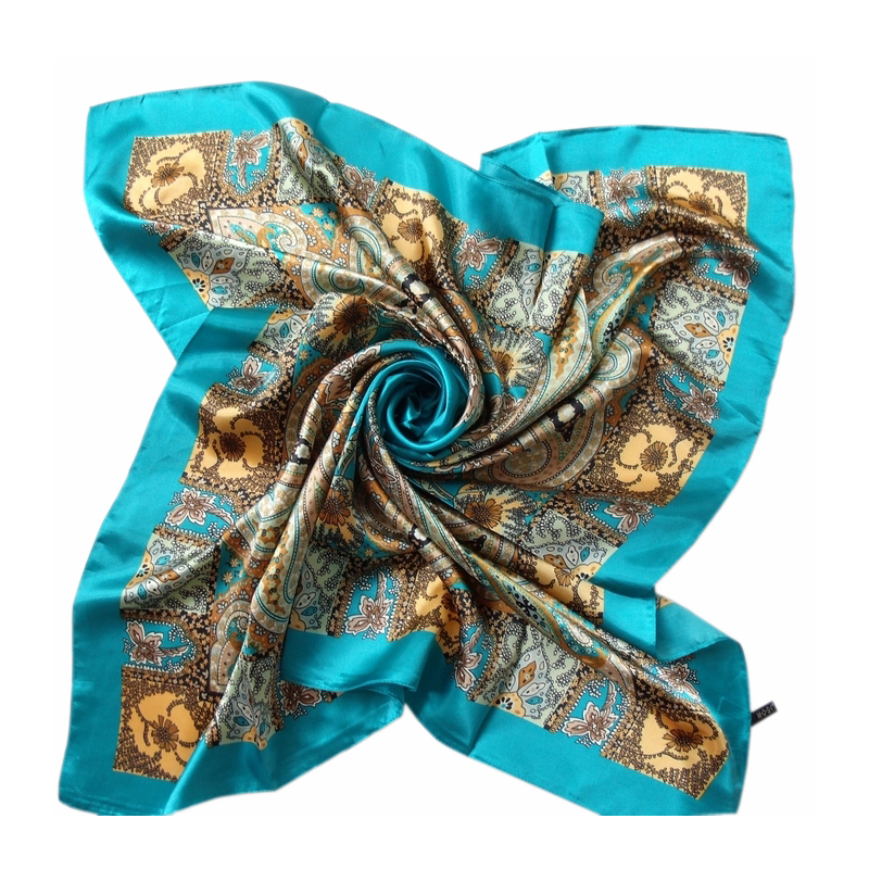 盛世尼曼90cm印花大方巾女士时尚装饰丝巾方形丝巾围巾披肩第1组