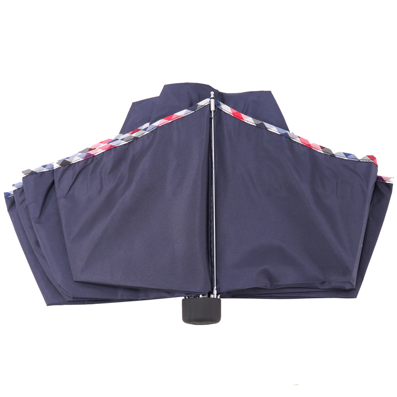 天堂 8k*57cm碰击布格子包边三折雨伞 DX1291 雨伞遮阳伞两用伞(把)