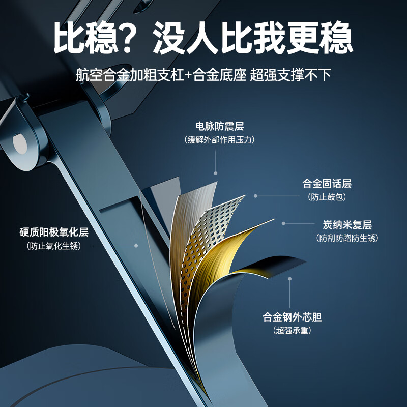 领臣(LINGCHEN)金属旋转支架-深空灰K6高清大图